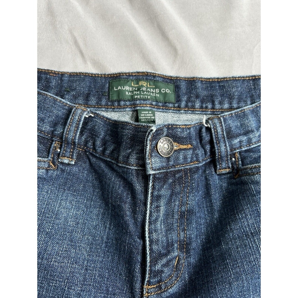 LRL Ralph Lauren Womens Stretch Jeans Cropped Classic Midcalf‎ Petite Size 6p